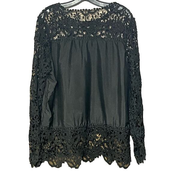 Unbranded black top costume black crocheted witchy goth whimsygoth size M/L - Picture 1 of 3